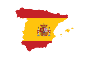 西班牙地图与国旗
