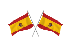 西班牙挥舞友谊旗帜