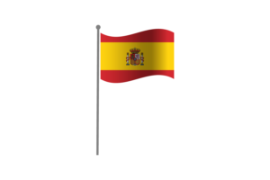 挥舞着西班牙国旗