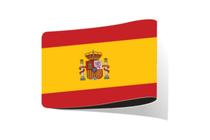 西班牙国旗插图剪贴画