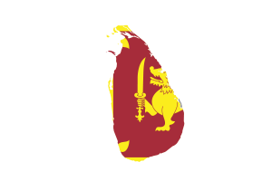 斯里兰卡地图与国旗