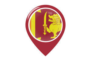 斯里兰卡国旗地图图钉图标