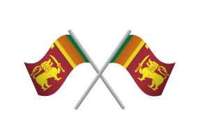 斯里兰卡国旗徽章矢量免费