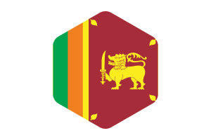 斯里兰卡国旗圆形六边形