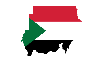 苏丹地图与国旗