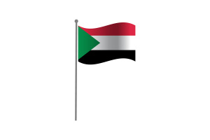 挥舞着苏丹国旗