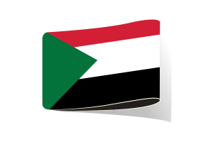 苏丹国旗插图剪贴画