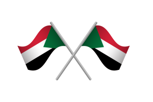 苏丹国旗徽章矢量免费