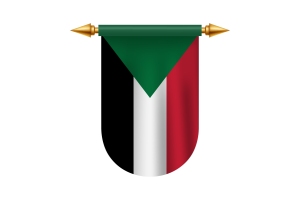 苏丹国旗标志矢量图像