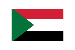 苏丹国旗三角形矢量插图