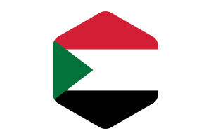 苏丹国旗圆形六边形