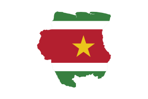 苏里南地图与国旗