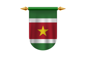 苏里南国旗矢量图像