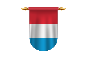 卢森堡国旗标志矢量图像