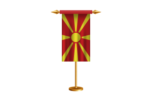 北马其顿礼仪旗帜矢量免费