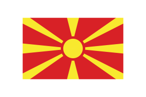 北马其顿国旗三角形矢量插图