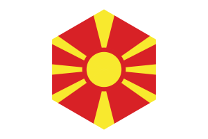 北马其顿国旗六边形