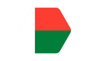 马达加斯加国旗矢量插图