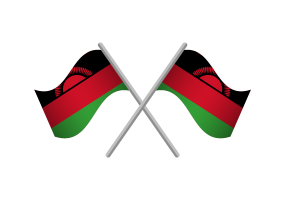 马拉维国旗徽章矢量免费