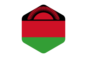 马拉维国旗圆形六边形