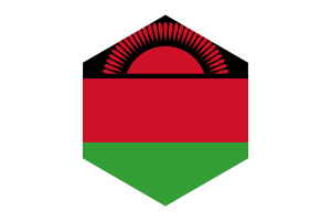 马拉维国旗六边形