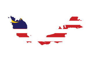 马来西亚地图与国旗