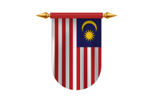 马来西亚国旗徽章矢量图像