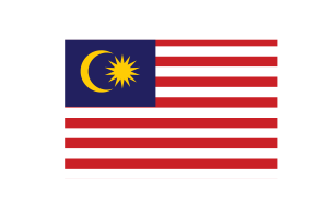 马来西亚国旗三角形矢量插图