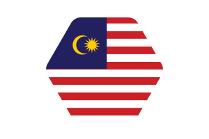 马来西亚国旗矢量插图