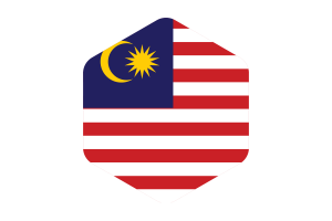 马来西亚国旗圆形六边形