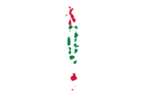 马尔代夫地图与国旗