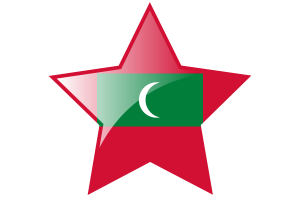 马尔代夫国旗星图标