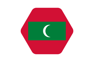 马尔代夫国旗矢量插图