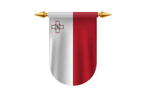 马耳他国旗标志矢量图像