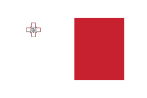 马耳他国旗三角形矢量插图