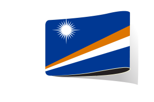 马绍尔群岛国旗插图剪贴画
