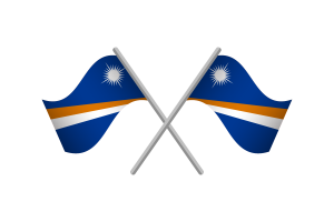 马绍尔群岛国旗徽章矢量免费