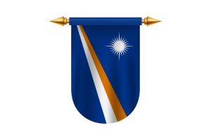 马绍尔群岛国旗标志矢量图像