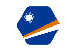 马绍尔群岛国旗矢量插图
