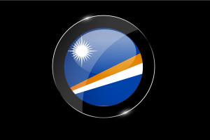 马绍尔群岛国旗光泽圆形按钮