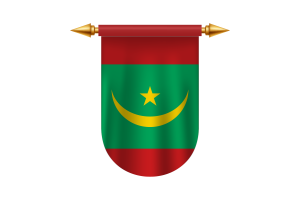 毛里塔尼亚国旗标志矢量图像