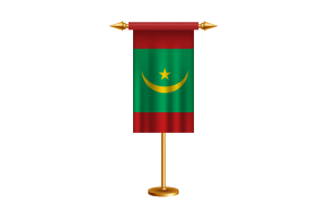 毛里塔尼亚礼仪旗帜矢量免费