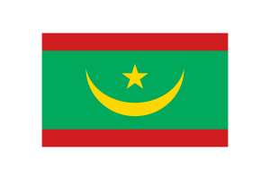毛里塔尼亚国旗三角形矢量插图