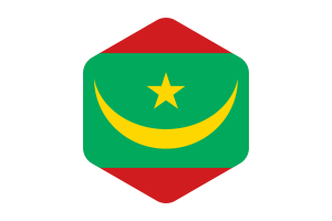 毛里塔尼亚国旗圆形六边形