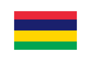 毛里求斯国旗三角形矢量插图