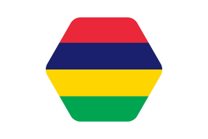 毛里求斯国旗矢量插图