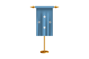 密克罗尼西亚礼仪旗帜矢量免费