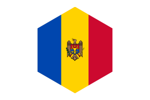摩尔多瓦国旗六边形