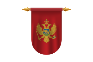 黑山国旗标志矢量图像