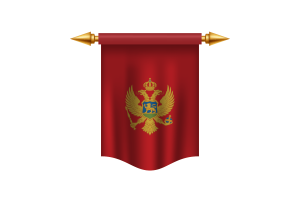 黑山国旗皇家旗帜